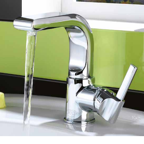 Instinct 4E1080 Wave Mono Basin Mixer Tap with Clicker Waste - Chrome