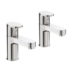 Instinct 4E1133 Ecstasy Blade Chrome Basin Pillar Tap Pair – Brass Bathroom Taps