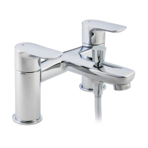 Instinct 4E1286 Elion Chrome Bath Shower Mixer Tap with Shower Handset & Hose