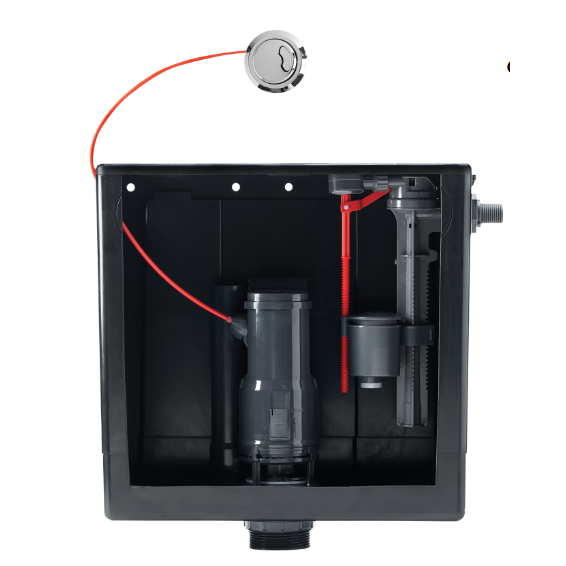 Wirquin CDC41CP Duo Compact Concealed Toilet Cistern Side Entry Dual Flush 6/3L