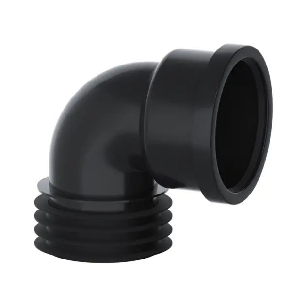 VIVA DC04B 110mm 90° Bend Drain Connector Black