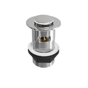 1 1/4" Slotted Basin Waste Push Button Click Clack Chrome Brass | MLPBW001CH