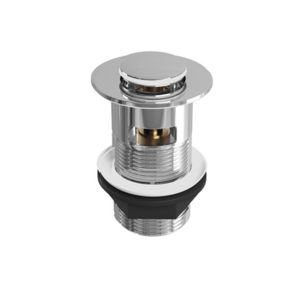 1 1/4" Slotted Basin Waste Push Button Click Clack Chrome Brass | MLPBW001CH