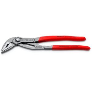 Knipex 87 51SB Cobra® ES Water Pump Pliers Extra-Slim With Non-Slip Plastic Coating Grey Atramentized Polished 250mm