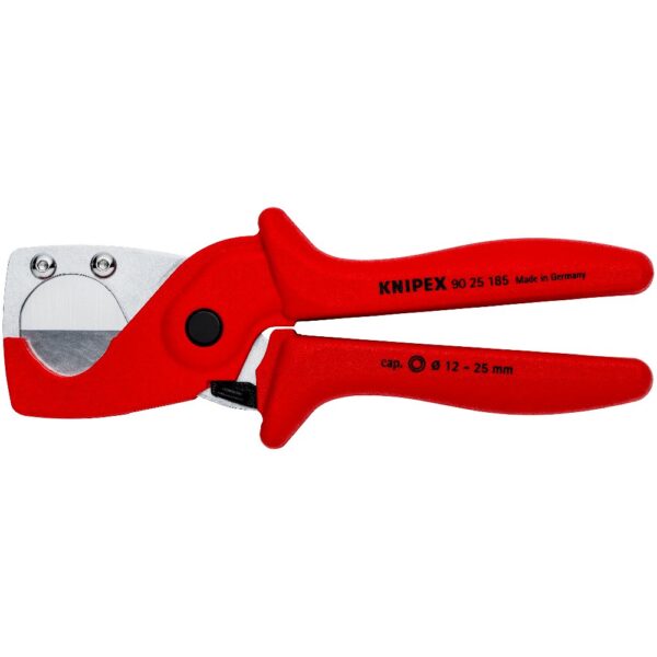 Knipex 90 25185 Pipe Cutter For Plastic Composite Pipes Glass Fibre Reinforced Plastic Handles 185mm