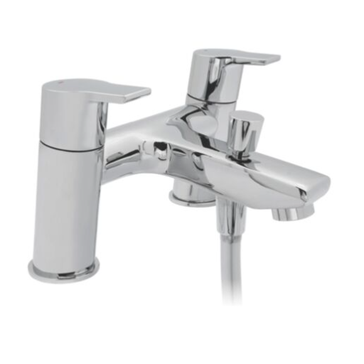 Instinct 4E1124 Paragon Chrome Bath Shower Mixer Tap - Modern Deck Mounted Bath Tap