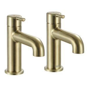 Bristan AL 1/2 BB Altum Basin Pillar Taps Brushed Brass