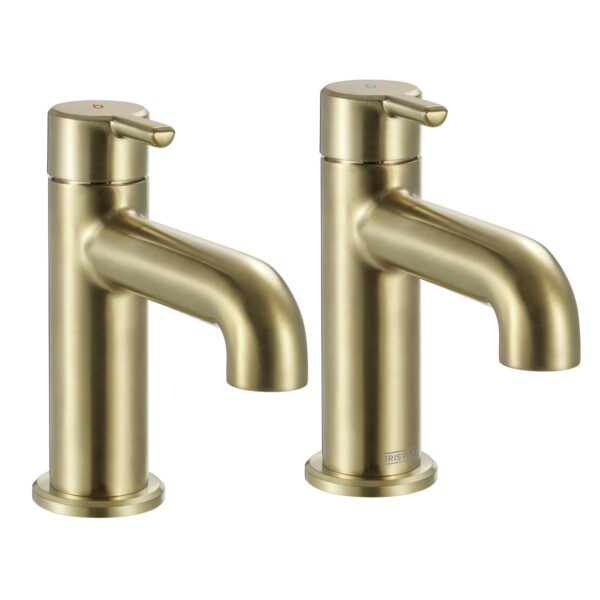 Bristan AL 1/2 BB Altum Basin Pillar Taps Brushed Brass