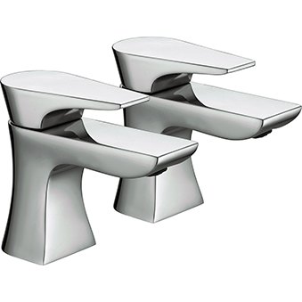 Bristan HOU 3/4 C Hourglass Bath Pillar Taps Chrome