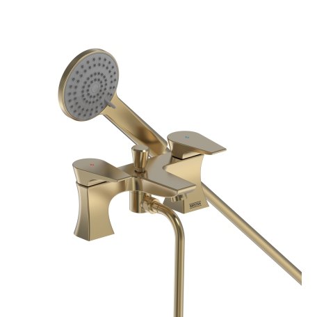 Bristan HOU BSM BB Hourglass Bath Shower Mixer Brushed Brass