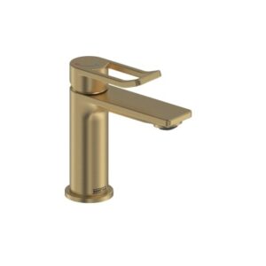 Bristan SAF ES SMBAS BB Saffron Eco Start Small Basin Mixer Brushed Brass