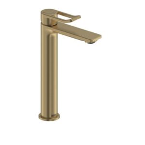 Bristan SAF ES TLBAS BB Saffron Eco Start Tall Basin Mixer Brushed Brass