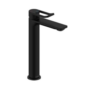 Bristan SAF ES TLBAS BLK Saffron Eco Start Tall Basin Mixer Matt Black