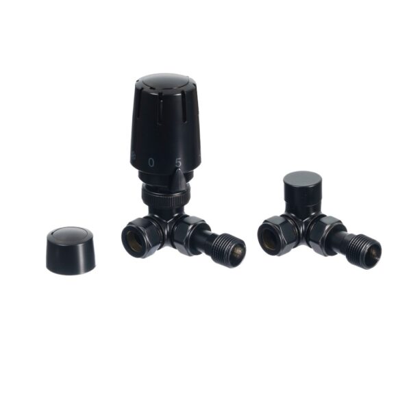 Altecnic Caleffi ER-15MMCTWBL 15mm Black Corner TRV & LS Pack