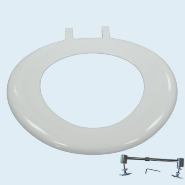 Lecico Stwhtfixringa2 White Ring Seat With Top Fix Hinges & amp; Lid