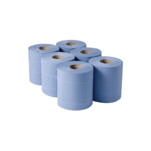 Hinton HA111 2 Ply Centre Feed Tissue Blue 18cm x 150m