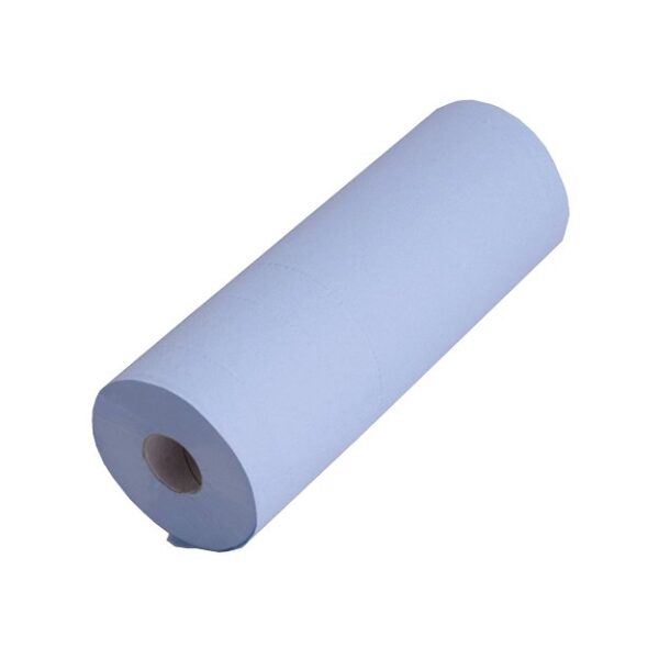 Hinton HA114 3 Ply Flat Sheet Hygiene Roll Blue