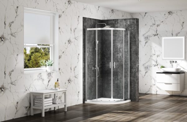 Merlyn MBOX MB2Q800 2 Door 800mm Quad Shower Enclosure Chrome