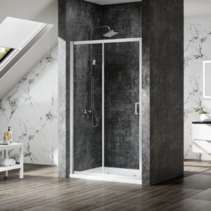 Merlyn MBOX MBS1200/1800 1200mm Sliding Door Chrome Loft Height