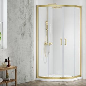 Merlyn MBOX MB2Q800BBR 2 Door Quad 800 Brushed Brass