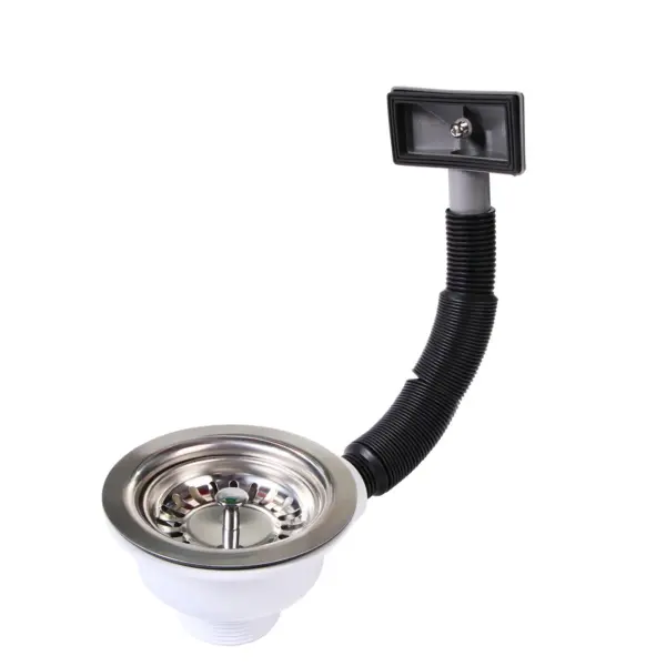 Inventive Creations BSKT2 Stainless Steel Basket Strainer Waste With Round Overflow