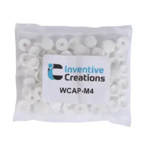 Inventive Creations WCAP-M4 M4 White Fold-Over Screw Caps