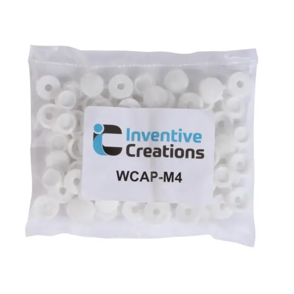 Inventive Creations WCAP-M4 M4 White Fold-Over Screw Caps