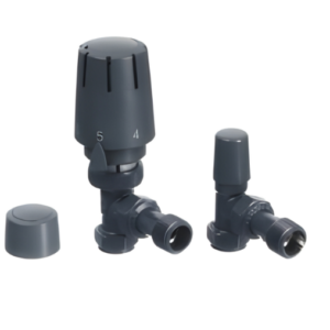 Altecnic Caleffi ER-15MMATWAN 15mm Anthracite Angled TRV & LS Pack