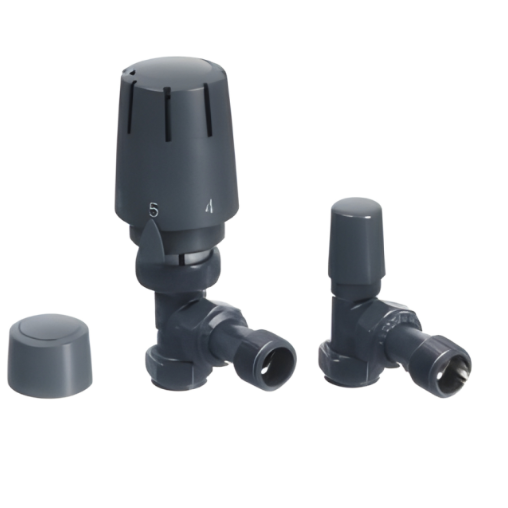 Altecnic Caleffi ER-15MMATWAN 15mm Anthracite Angled TRV & LS Pack
