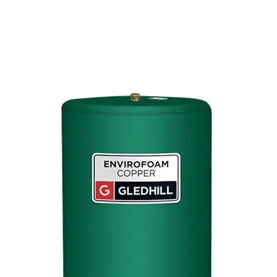 Gledhill BIND15 900 x 400 EnviroFoam Copper Vented Indirect Hot Water Cylinder