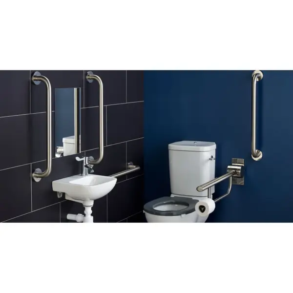 Ideal Standard S0683MY Contour 21+ Doc M Close Coupled Pack Stainless Steel Rails (LEFT)