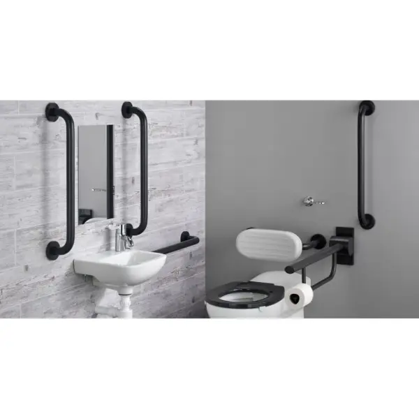Ideal Standard S0685RN Contour 21+ Doc M Back-to-Wall Pack Charcoal Rails (LEFT)