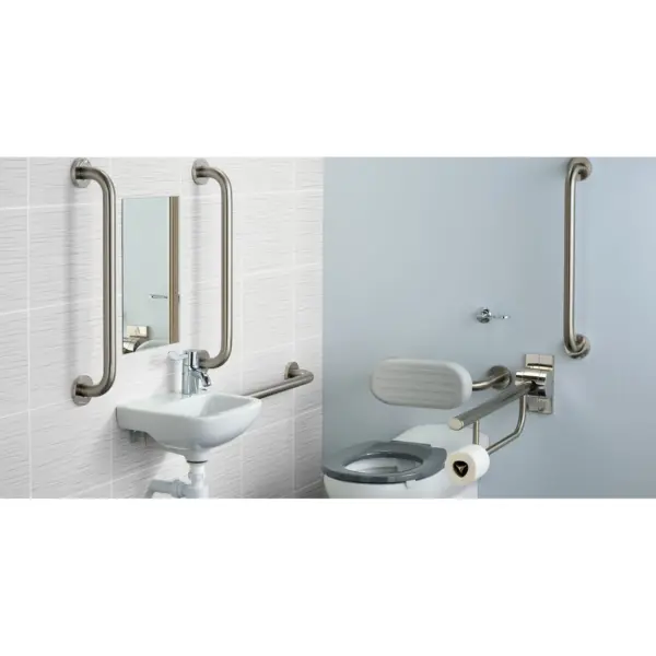 Ideal Standard S0685MY Contour 21+ Doc M Back-to-Wall Pack Stainless Steel Rails (LEFT)
