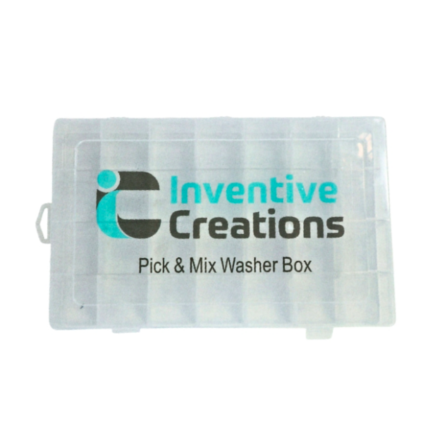 Inventive Creations WBOX Empty Pick & Mix Washer Box | Plumbing Washer Storage Case