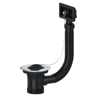 Viva CWS02 1½" Sink Combination Waste with Square Overflow Chrome