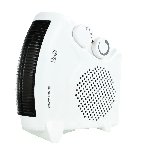 Arctic Hayes A998770 2kW Portable Fan Heater with Dual Thermal Cut-Off | Adjustable Thermostat
