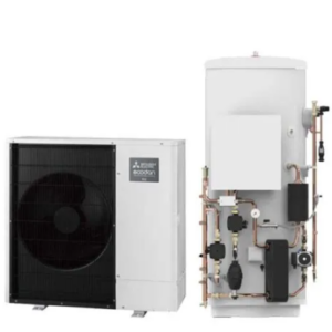 Mitsubishi P-WM060VAA-ST25L2 6kW R32 Air Source Heat Pump & 250L Pre-Plumbed Cylinder Kit
