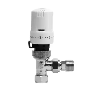 EPH CTRV15 15mm Angled White Thermostatic Radiator Valve