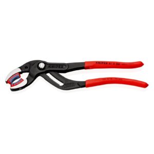 Knipex 81 11 250 SB Siphon and Connector Pliers with Non-Slip Plastic Coating Black Atramentized Polished 250mm Ø 10 – 75 mm