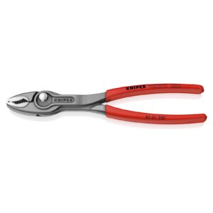 Knipex 82 01 200 SB TwinGrip® Front and Side Gripping Pliers with Non-Slip Plastic Coating Grey Atramentized Polished 200mm