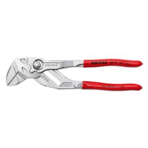Knipex 86 03 180 SB Pliers Wrench Pliers and a Wrench in a Single Tool Plastic Coated Chrome-Plated 180mm