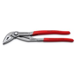 Knipex 87 51 250 SB Cobra® ES Water Pump Pliers Extra-Slim With Non-Slip Plastic Coating Grey Atramentized Polished 250mm
