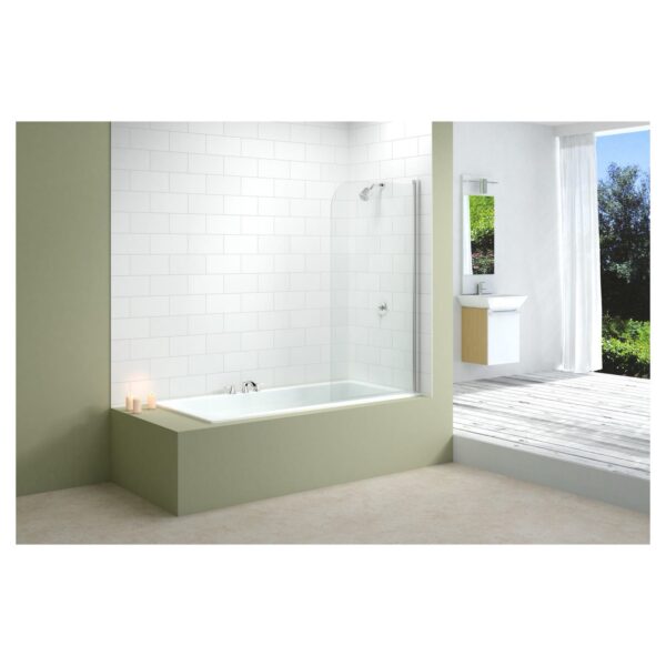 Merlyn MB1 800mm Chrome Single Curved Bath Screen