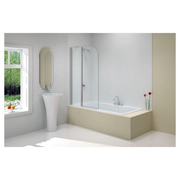 Merlyn MB3A 900 x 1500mm Two Panel Folding Curved Bath Screen