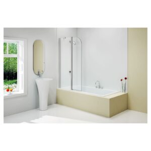 Merlyn MB3C 900 x 1500mm 2 Panel Hinged Bath Screen