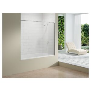 Merlyn MB5A 300 x 1500 Chrome Curtain Rail Bathscreen