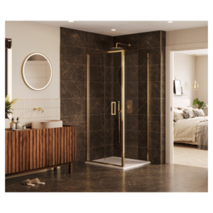 Merlyn AB76BBR 760mm Brushed Brass Arysto Sleek Bifold Door