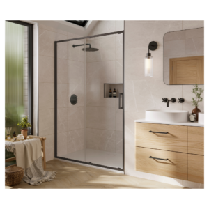Merlyn AS11BGM 1100 mm Arysto Sleek Slider Door Brushed Gun Metal