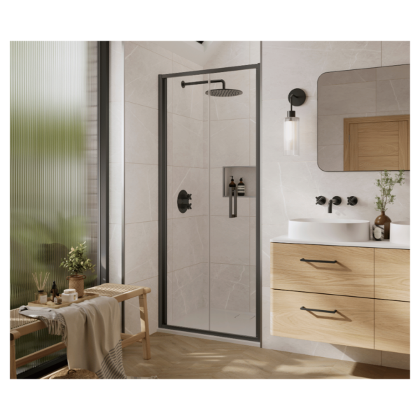 Merlyn AB80BGM 800mm Arysto Sleek Bifold Door Brushed Gun Metal