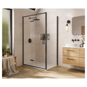Merlyn AHI14BGM 1400mm Brushed Gun Metal Hinge Inline Enclosure